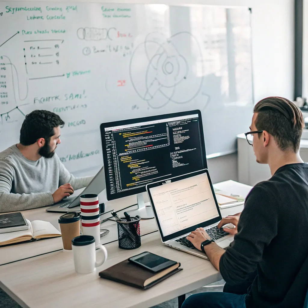 Illustration of software development concept